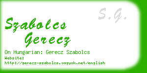 szabolcs gerecz business card